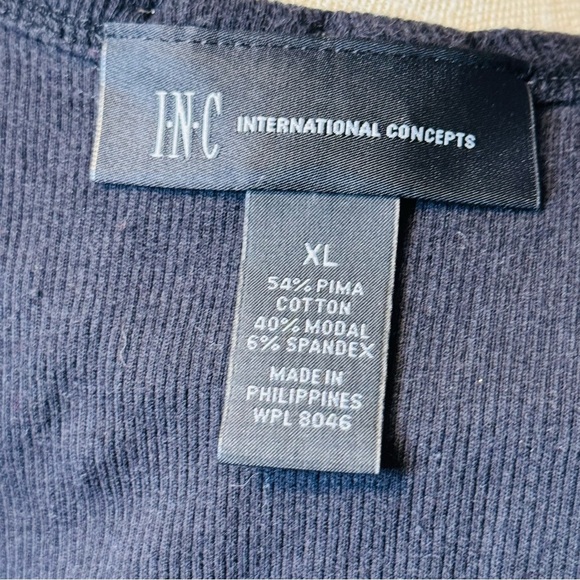 International Concepts Black Embellished Fitted Tank Top XL - Picture 6 of 7